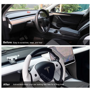 Tesla Model 3 Y Steering Wheel Middle frame Cover Steering Wheel Wrap Stickers