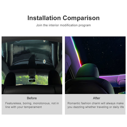 Model Y Roof Ambient Lighting Sunroof Streamer Ambient Light for Tesla