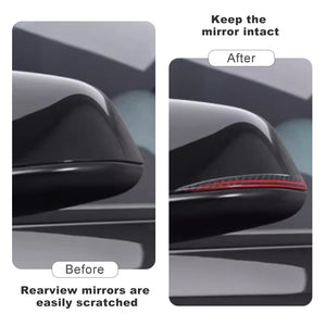 EVBASE Model 3 Y Side View Mirror Anti-Scratch Trim Covers ABS Carbon Fiber Edge Protector