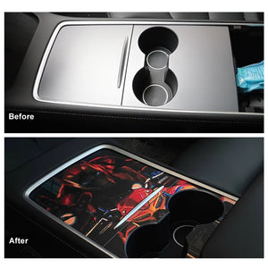 Customize Tesla Model 3 Y Center Console Wraps New Console Cover Interior Decoration Wrap Kit for Tesla