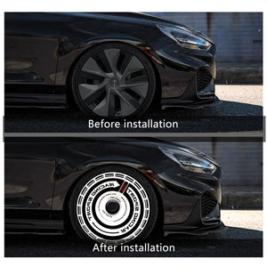 DIY Tesla Model 3 Y Custom Graphic Aerodisc Wheel Covers 4PCS 19Inch Full Coverage