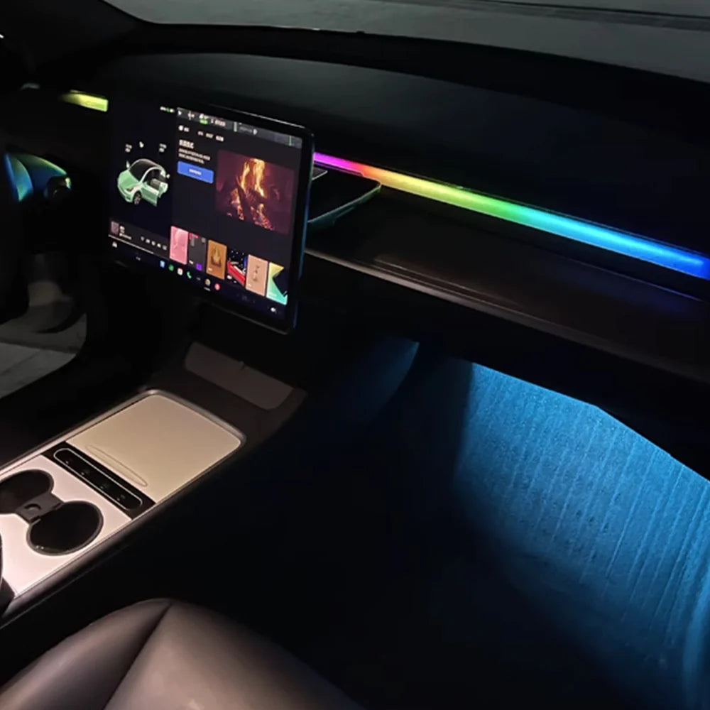 Tesla Model 3 Highland Backseat Ambient Lights Car Neon Light Interior  EVBASE