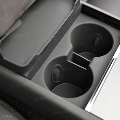 Model Y Juniper/ YL/ 3 Highland Silicone Center Console Cup Holder Insert Armrest Storage Organizer