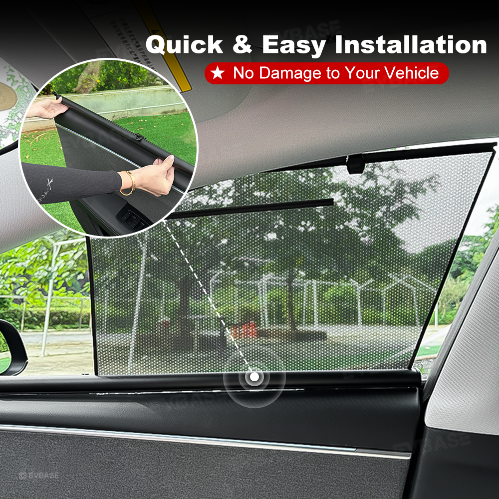 Model 3/Y Side Window Shade Custom Retractable Front & Rear Window Sun Shade Privacy Protection