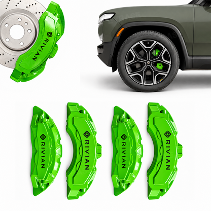 Brake Caliper Covers for Rivian R1S/R1T Front & Rear Caliper Protector Performance Look Precision Bolt-On