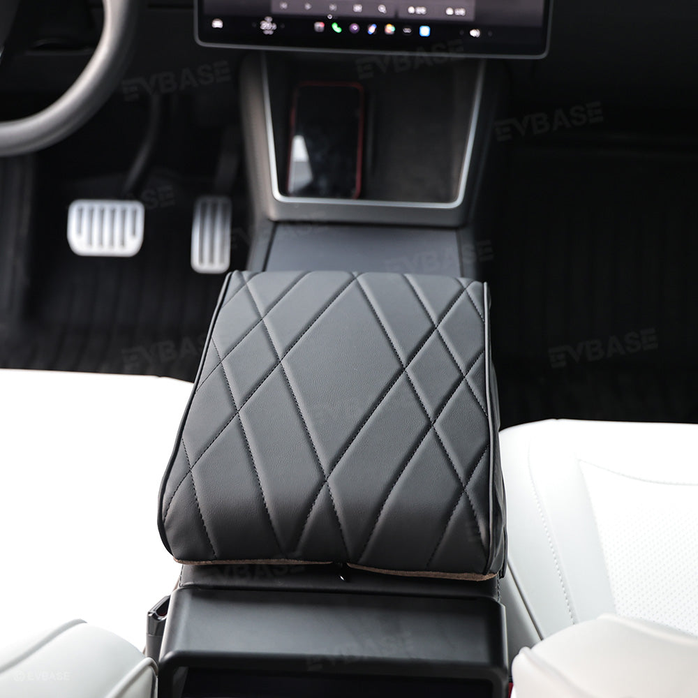 Model Y /3 /YL Leather Center Console Armrest Support Cushion & Scratch-Resistant Cover