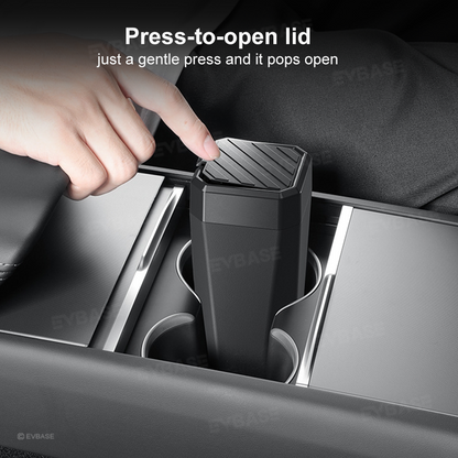 Trash Can Storage Bin with Lid Inspired by Cybertruck for Tesla Model Y/3/X/S/Cybertruck
