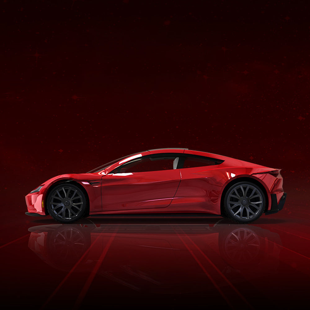 Roadster Alloy Car Model Diecast Toy Vehicles for Tesla Model with Lights Music for Kids Gift