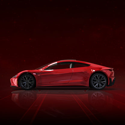Roadster Alloy Car Model Diecast Toy Vehicles for Tesla Model with Lights Music for Kids Gift