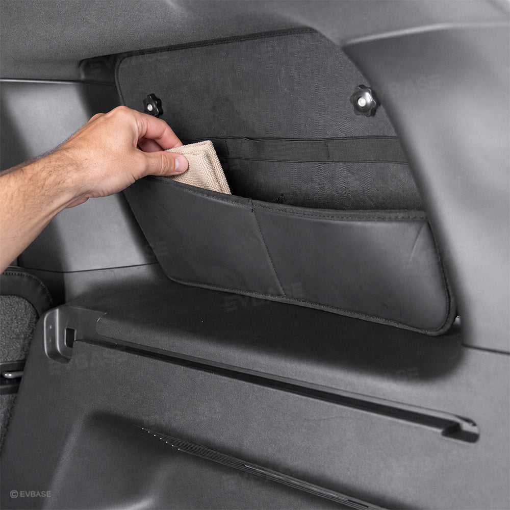 Rear Quarter Window Sunshade for Rivian R2 2-in-1 Privacy Cover with Storage Organizer Pocket