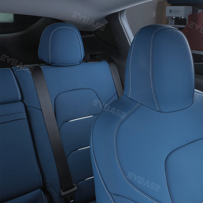Model 3 Y Seat Covers NAPPA Leather All-Inclusive Breathable Seat Protector All Set Teal Blue For Tesla