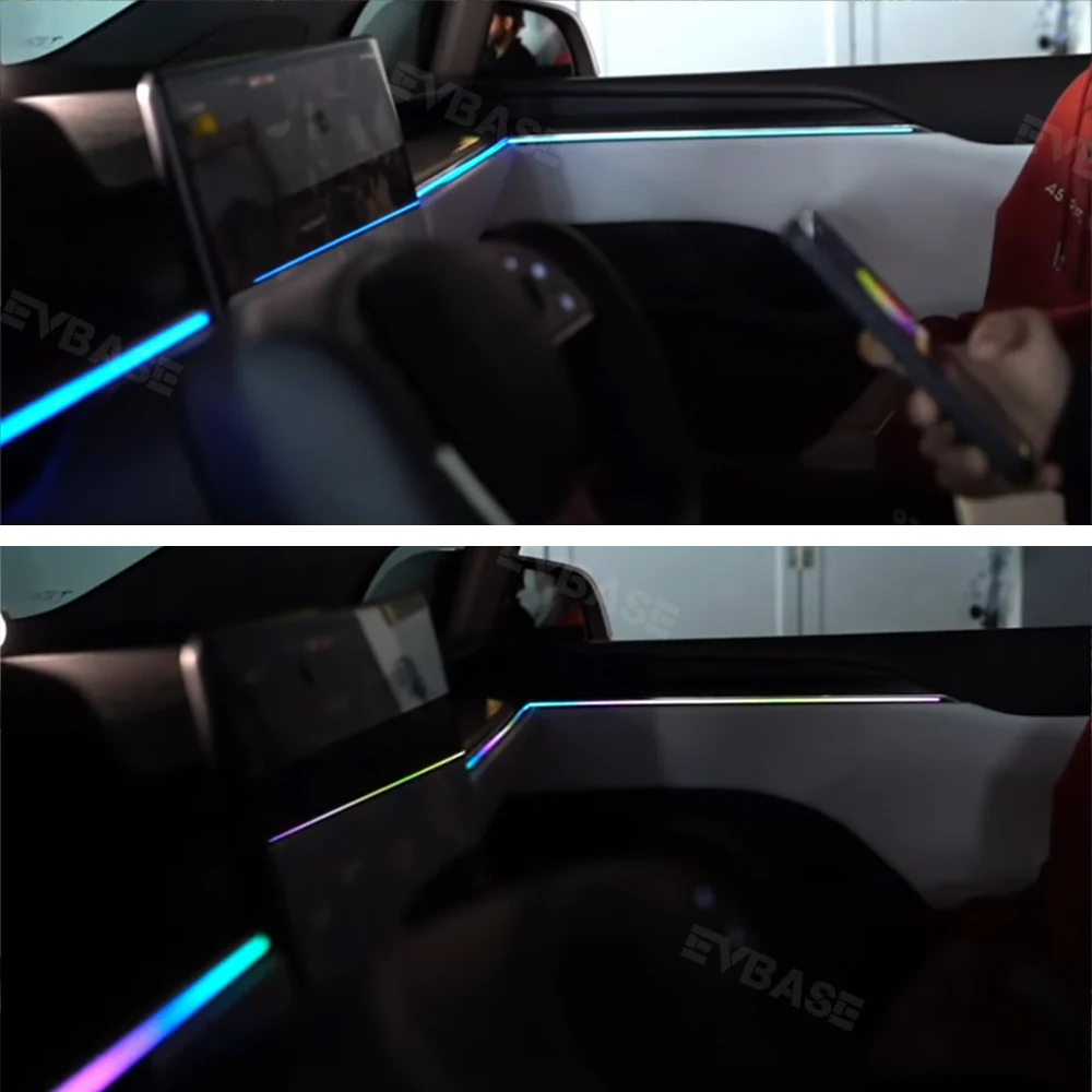 Model X RGB Ambient Lighting Interior Streamer Light Kit LED Neon Light Strip