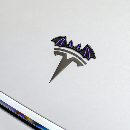 Model Y/3/YL Halloween Tesla Emblem Decals Holiday Decor Waterproof Stickers Bat & Pumpkin Style