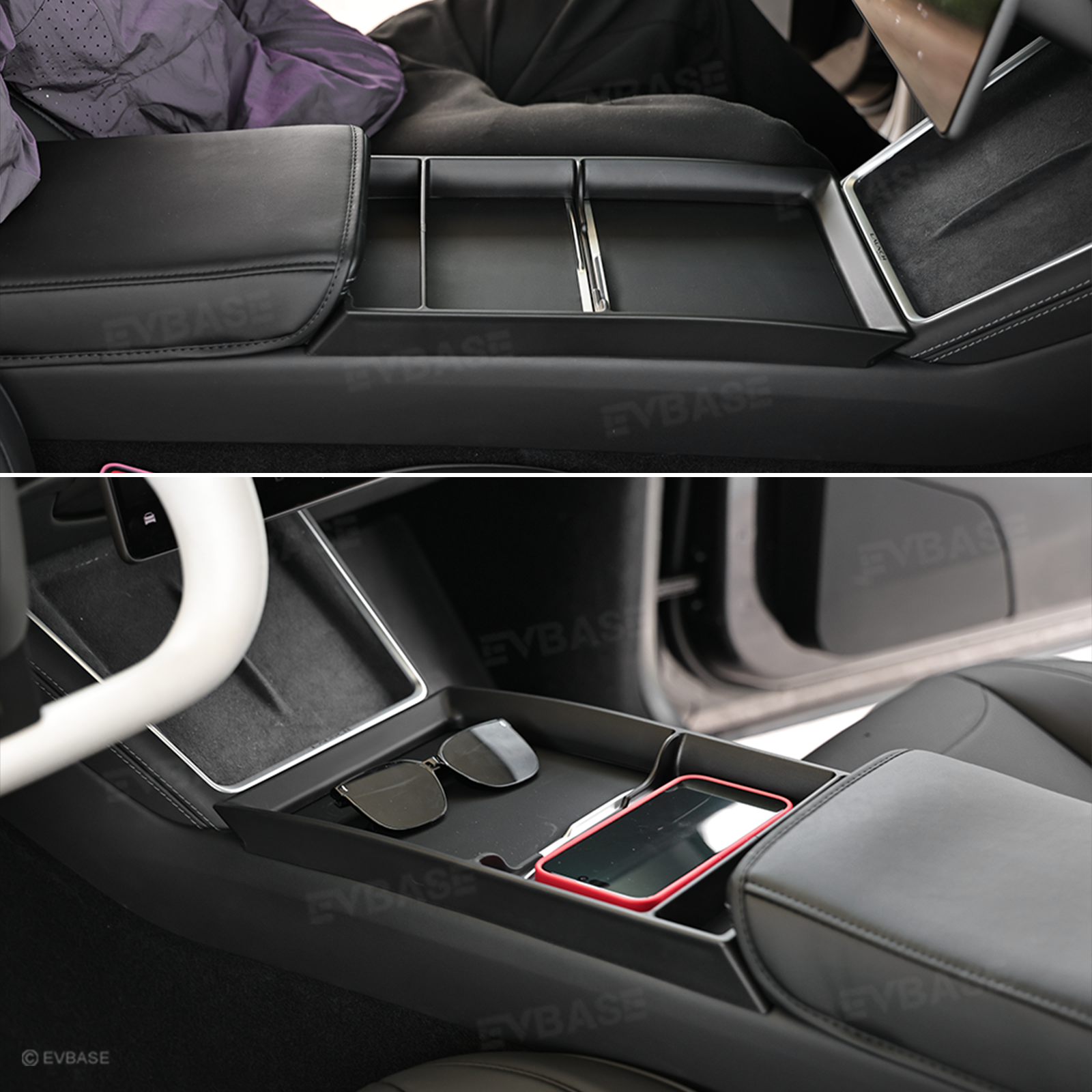 Model Y/ YL/ 3 Center Console Organizer Anti-Slip Center Console Storage Tray Interior Storage Accessories
