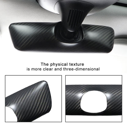 Interior Rearview Mirror Cover Model 3 Y Real Carbon Fiber Rearview Mirror Backside Overlay for Tesla