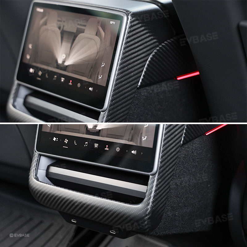 Tesla Model Y Juniper Real Carbon Fiber Upgrade Kit Full Interior Protection Cover Trim Overlay