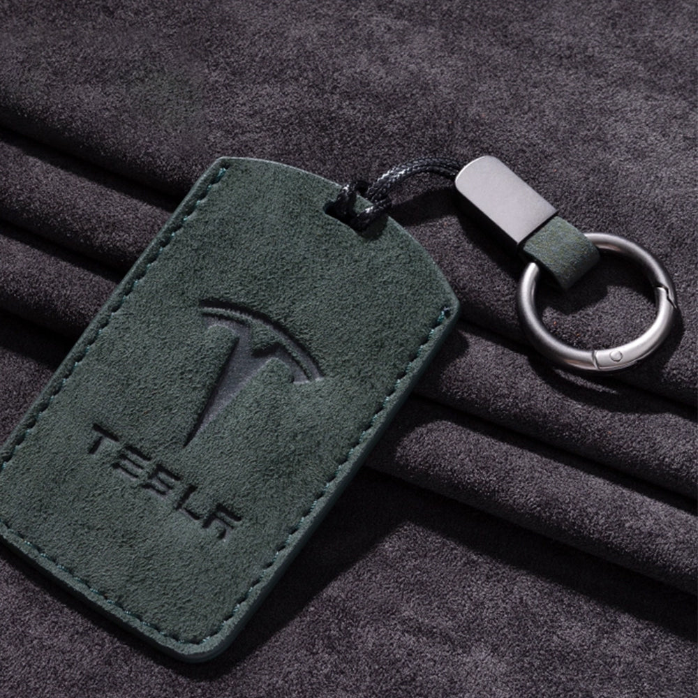 Key Card Holder For Tesla Model Y Light Leather Protect Scratch