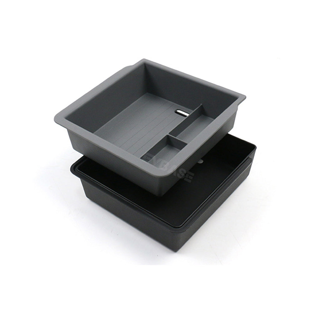 Model 3 Highland Armrest Storage Tray Double Layer  Silicone Liner Center Console Organizer Box for Tesla