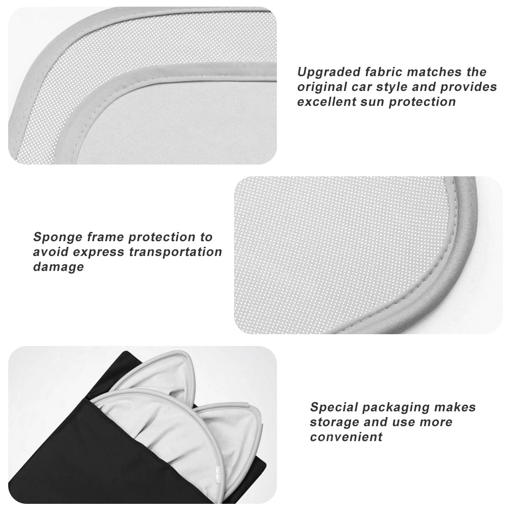 Model Y Roof Sunshade Suede Lining Glass Roof Sun Visor Protector Sun Shade Cover for Tesla