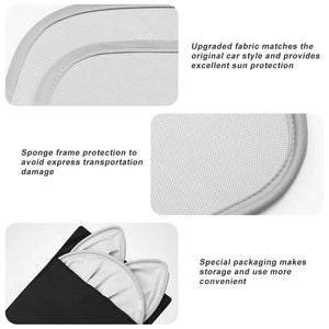 EVBASE Tesla Model Y Roof Sunshade Suede Lining Glass Roof Sun Visor Protector Sun Shade Cover