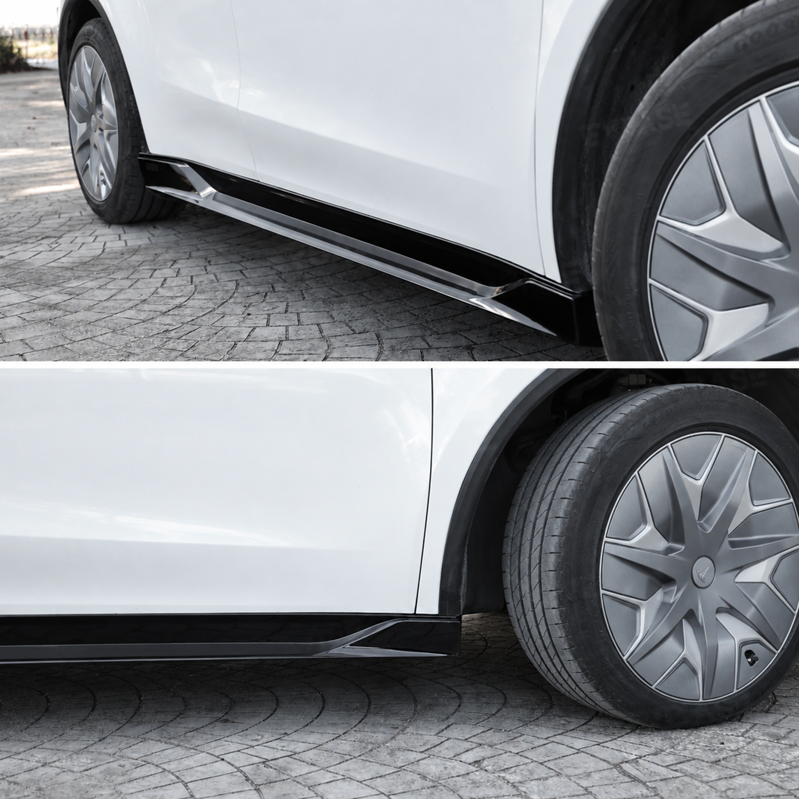 Model Y L Body Kit Full Aero Front Lip & Side Skirts & Rear Diffuser for Tesla
