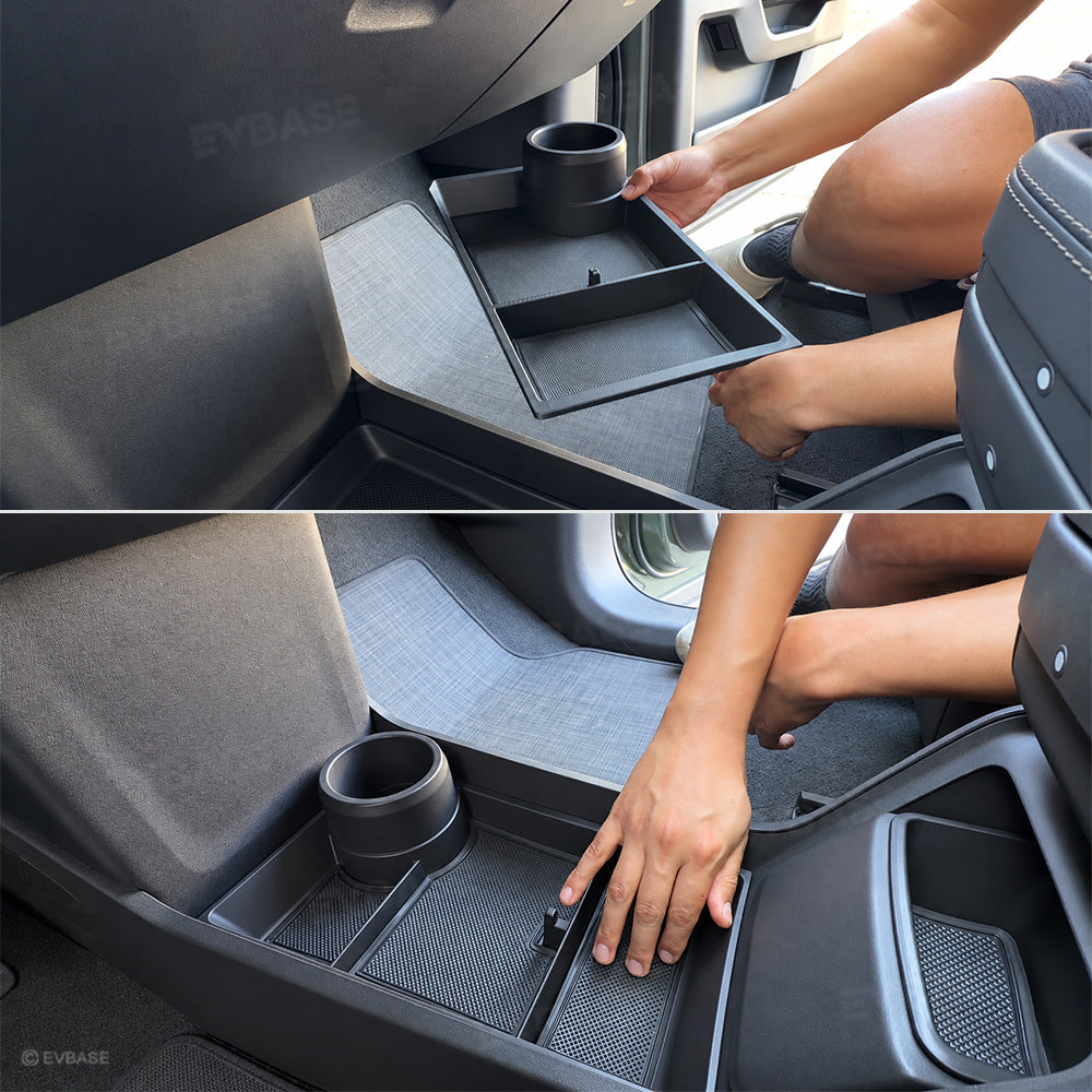 Lower Center Organizer for Rivian R2 Hidden Storage Box Interior Storage Insert Tray