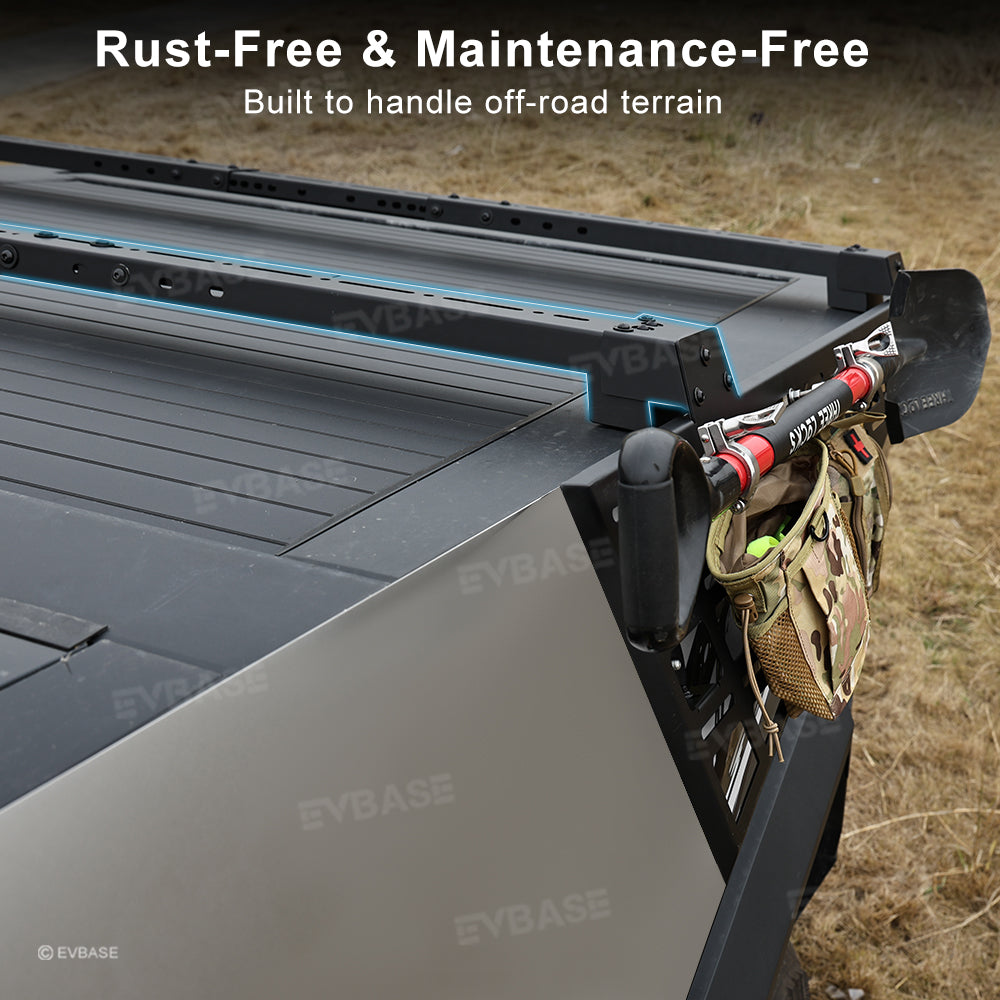 Cybertruck Telescoping Roof Rack Crossbar With Molle Panel 3.0 Modular Roof Platform Cargo Rack System