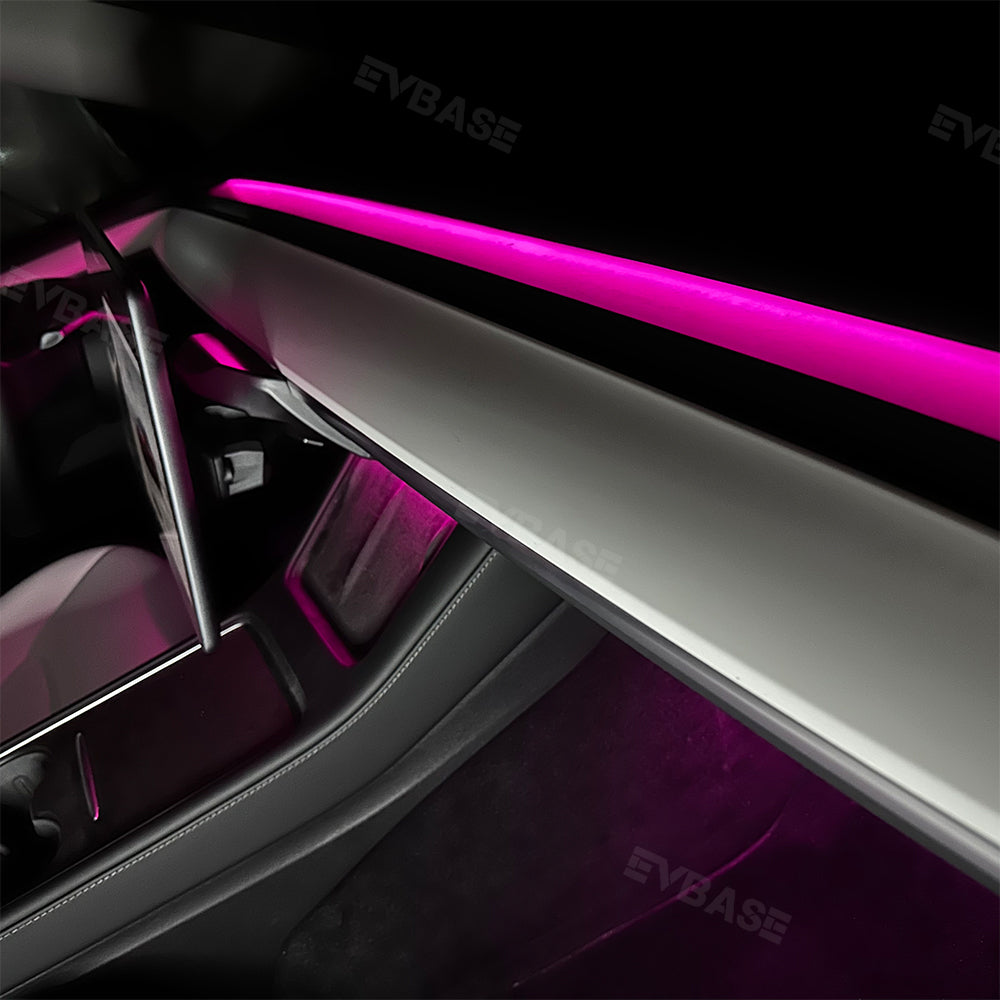 Brighten Up Your Tesla Interior with the EVBASE LED Streamer
