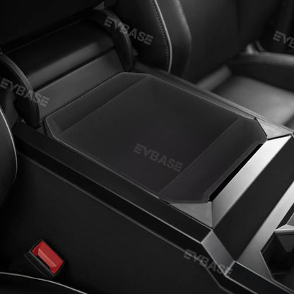 Cybertruck Armrest Box Organizer Storage Box ABS Flocked Liner Center Console Tray for Tesla