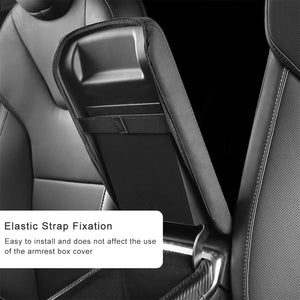 EVBASE Tesla Model X S Center Console Cover Armrest Pad Nappa Leather Tesla Accessories