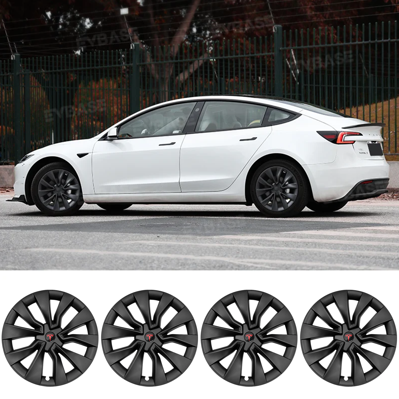 Tesla Model 3 Highland 19-Inch Wheel Covers For Nova Wheels Hub Caps Wheel Rim Protector EVBASE