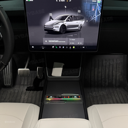 Model Y Juniper/ 3 Highland Center Console USB Hub Docking Station with Retractable Charging Cables & Aromatherapy & Ambient LED Lighting