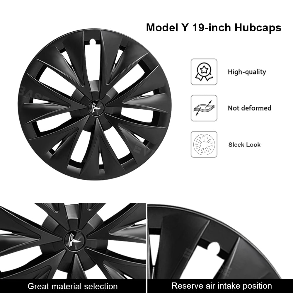 Model Y Wheel Covers 19" Wheel Caps ABS Hubcaps Replacement 4PCS Rim Protection For Tesla Gemini Wheels
