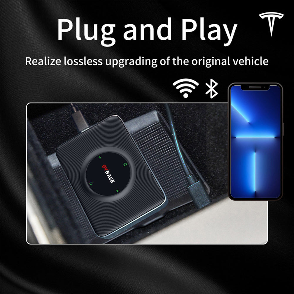 EVBASE Tesla Wireless Apple Carplay Adapter Wireless Auto Carplay at T -  EVBASE-Premium EV&Tesla Accessories