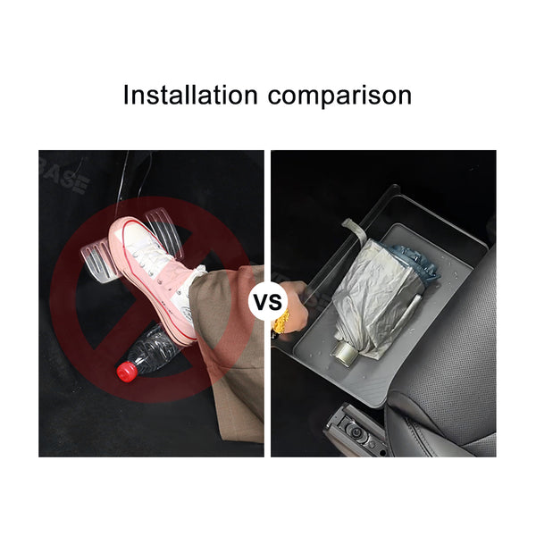 EVBASE Tesla Model X Underseat Storage Box Hidden Organizer Tray Bin