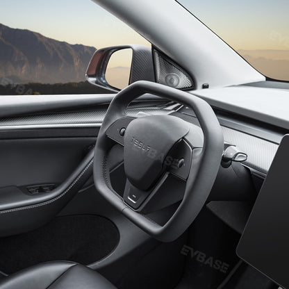EVBASE Model 3 Y Yoke Steering Wheel Inspired By Cybertruck Style For Tesla