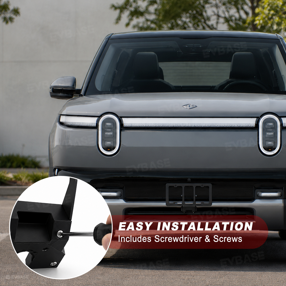 Front License Plate Frame for Rivian R2 License Plate Mount No-Drill Aluminum Holder