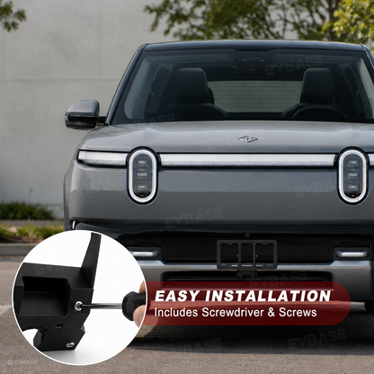 Front License Plate Frame for Rivian R2 License Plate Mount No-Drill Aluminum Holder
