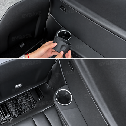 Model Y L 3rd Row Armrest Silicone Cup Holder Insert Liner for Tesla
