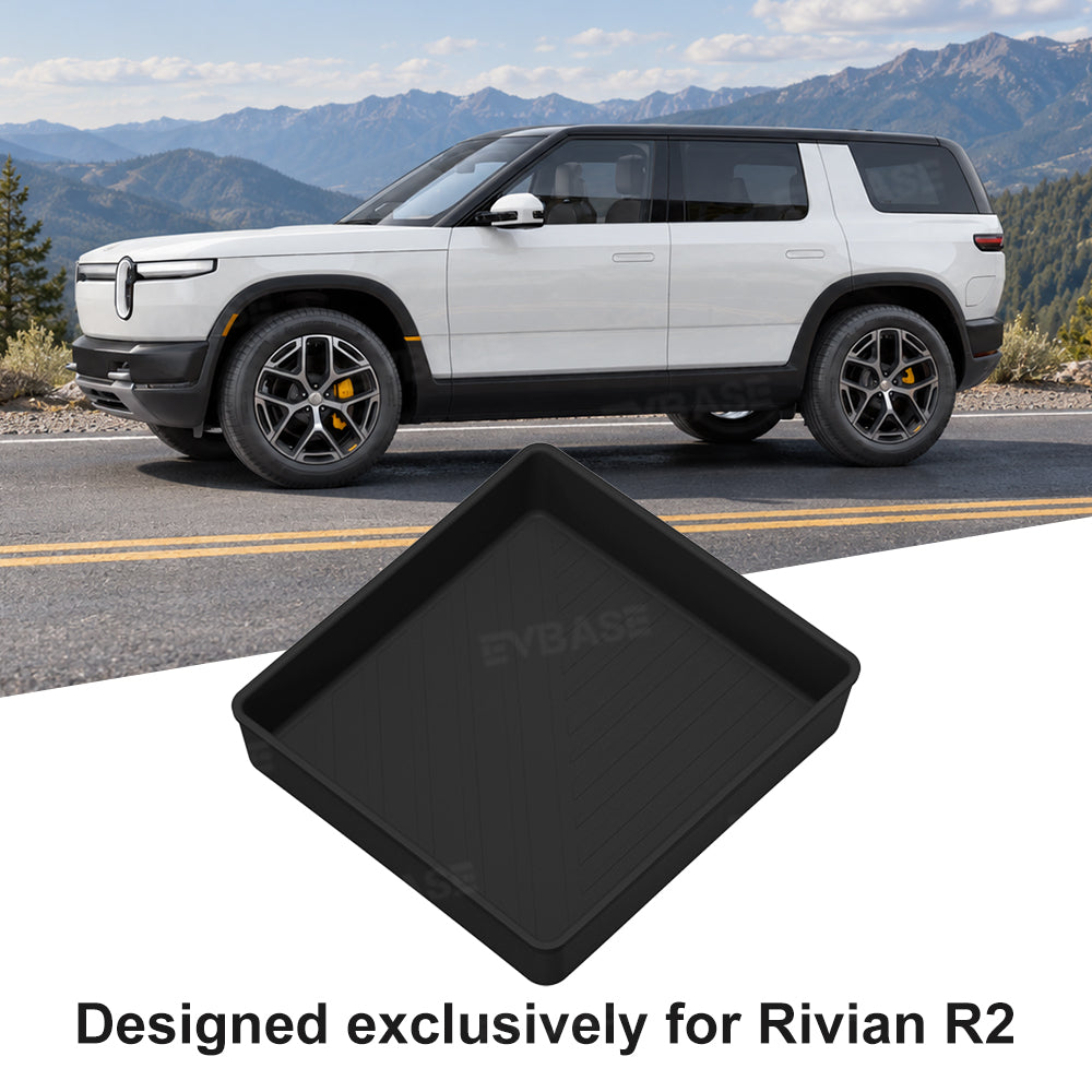 Center Console Organizer Tray for Rivian R2 Silicone Armrest Lower Storage Box