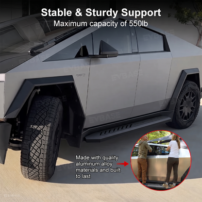 Cybertruck Running Boards Heavy-Duty Anti-Slip Side Steps Nerf Bars Exterior Brackets for Tesla