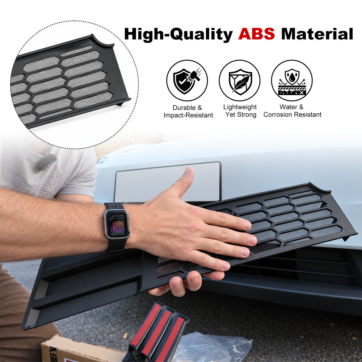 Model Y Juniper Standard Grille Mesh Insert Front Radiator Protector Mesh Grille Panel Bug & Debris Protector