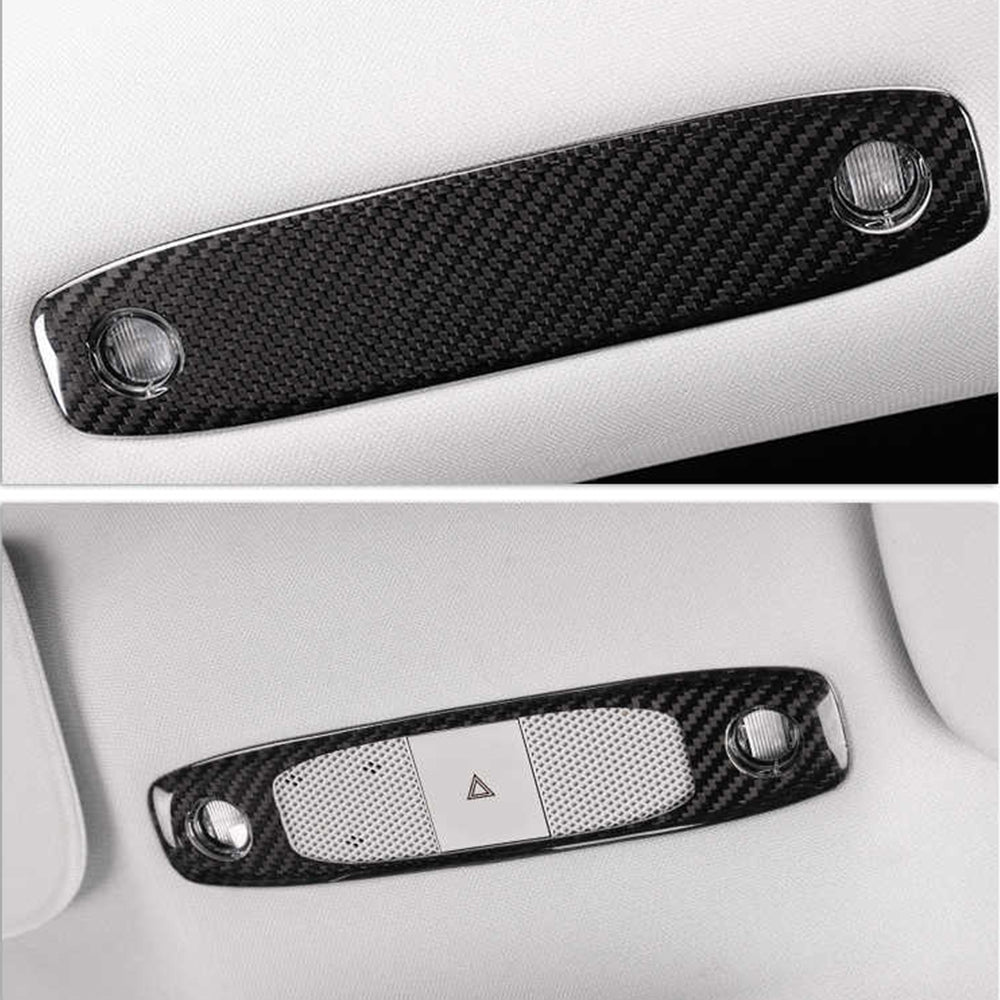 Tesla Model Y 3 Carbon Fiber Interior Accessories Reading Light Cover Trim