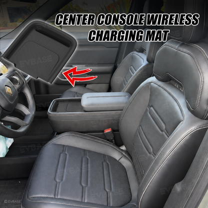 Center Console Wireless Charging Pad Liner for Rivian R2 Silicone Non-Slip Waterproof Protective Mat Phone Charging Area Liner