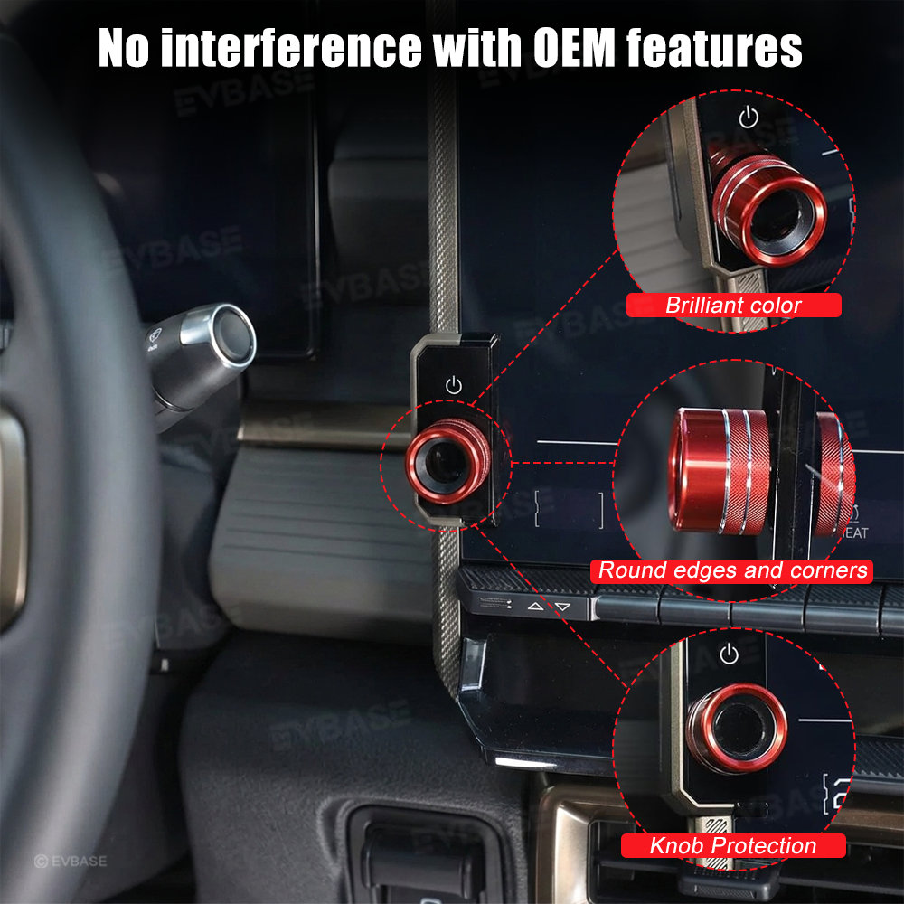 Hummer EV Center Console Volume Knob Ring Cover Aluminum Multimedia Tune Knob Trim Cover
