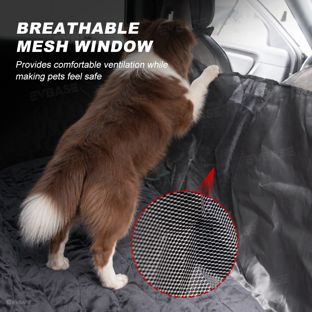 Pet Mat Liner Rear Seat Cargo Cover for Rvian R2 Waterproof Dog Seat Hammock with Mesh Window