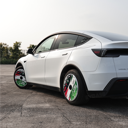 Model Y Juniper Aero Wheel Covers International Soccer Style Hubcaps for Tesla 18/19/20/21 Inch Wheels