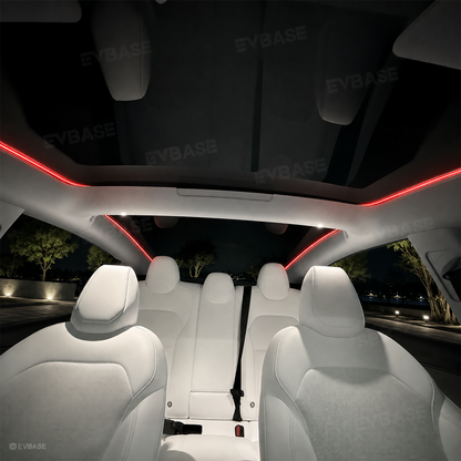 Model Y Juniper/ 3 Highland Roof Ambient Lighting 2.0 Sunroof Streamer Lights with Factory Screen Control