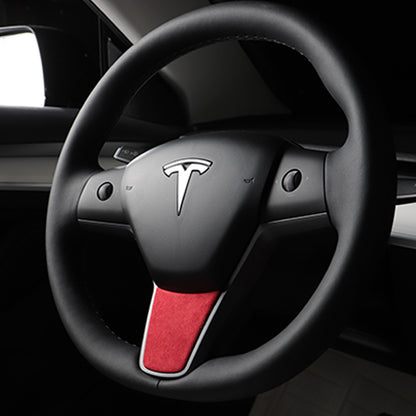 Customized Model 3 Y Steering Wheel Middle frame Cover Alcantara Suede Cover for Tesla