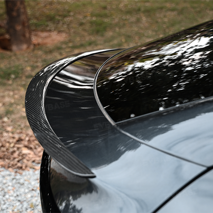Tesla Model Y Juniper Spoiler Real Carbon Fiber Wing Rear Trunk Lid With Performance Style